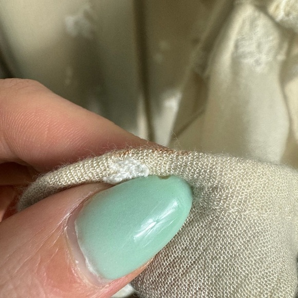 Free People Almond Jasmine Embroidered Kimono Faux Wrap Fit & Flare Dress Size 2 - Picture 6 of 11